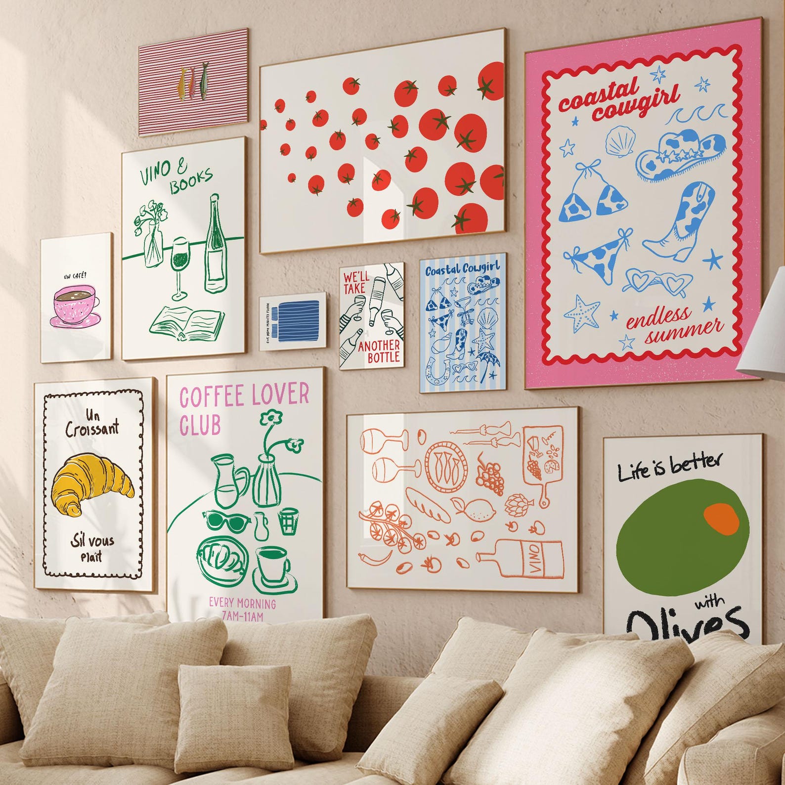 Gallery Wall Set of 50 Prints, Mega Bundle Trendy Wall Art, Printable ...