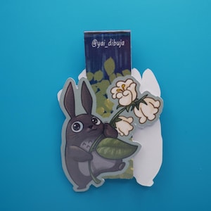 Totoro flower magnetic bookmark