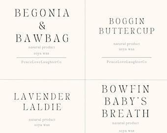 Funny Scottish candle scent labels - print and stick to your own candle (can be personalised)