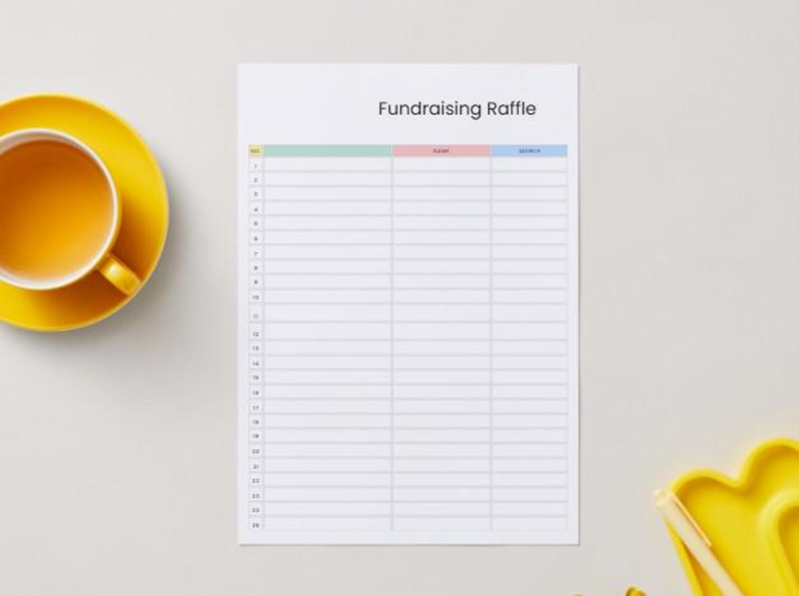 Blank Fundraising Raffle Sweepstakes Game - Entry Sheets and ...