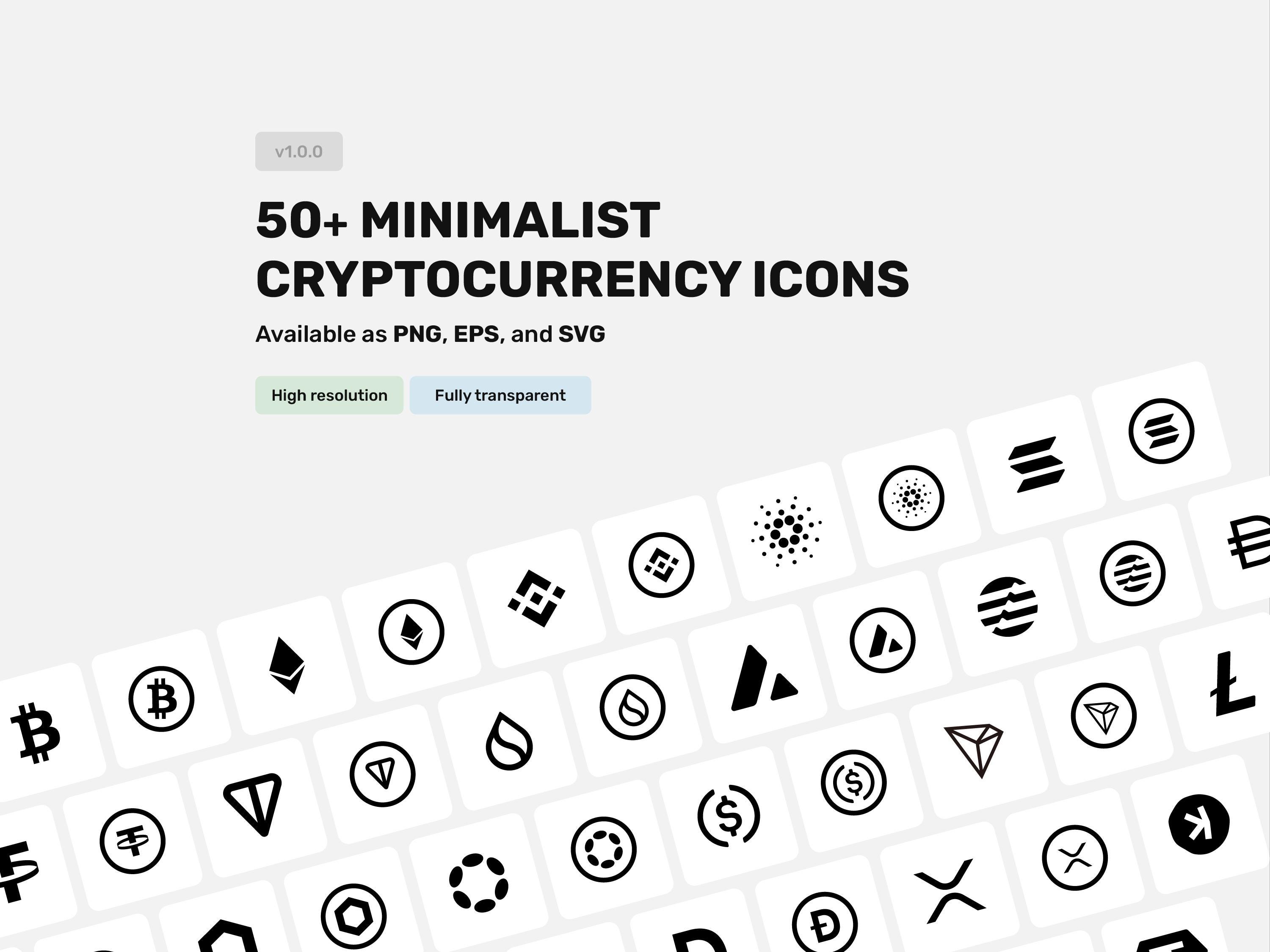 50+ Minimalist Cryptocurrency Icons: PNG, SVG, EPS (digital Download) - Etsy