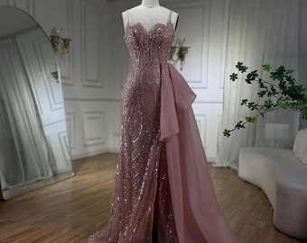 Glitter Gala Gown | Luxury Evening Dress | Prom Dress | Mermaid Luxury Beaded Evening Dress | Long Formal Dress | Wedding Party Outfit |Glam