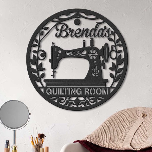 Custom Sewing Room Sign, Sewing Metal Sign, Quilting Sign, Sewing Room Wall Decor, Sewing Machine Sign, mothers day gift, gift for her