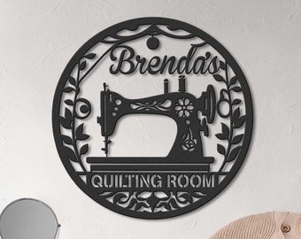 Custom Sewing Room Sign, Sewing Metal Sign, Quilting Sign, Sewing Room Wall Decor, Sewing Machine Sign, mothers day gift, gift for her