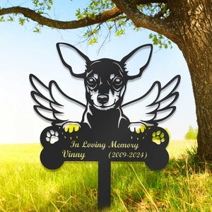 Custom Miniature Pincher Sign, Memorial Stake, Dog Memorial Stake, Pet Grave Markers, Pet Loss Gift,Sympathy Sign, Remembrance Stake