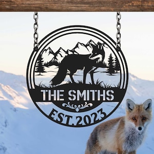 Custom Metal Fox Wall Art, Fox Decor, Fox Lover Gift, Fox Cabin Sign, Farm Sign, Garden Decor, Outdoor Sign, Housewarming gift