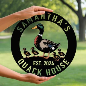 Custom Quack House Sign, Duck Farm Sign, Personalized Duck Sign, Farmhouse Decor, Duck Coop Decor, Quack Shack Sign