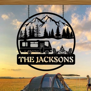 Custom Camper Sign, Outdoor Camping Sign, Outdoor Camping Sign, Anniversary Gift, Family Camp Sign, RV Decor, Camper Decor