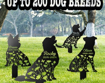 Custom Dog Grave Marker, Every Dog Breed Sign, Dog Memorial Gift, Remembrance Stake, Dog Lovers Gift, Sympathy Gift, Garden Sign