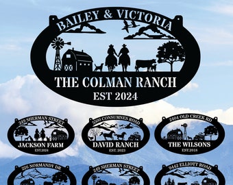 Personalized Your Farmhouse Metal Sign, Custom Your Farm, Farm Metal Sign, Farm Decor, Barn Sign, Ranch Decor, Farm Gate Sign