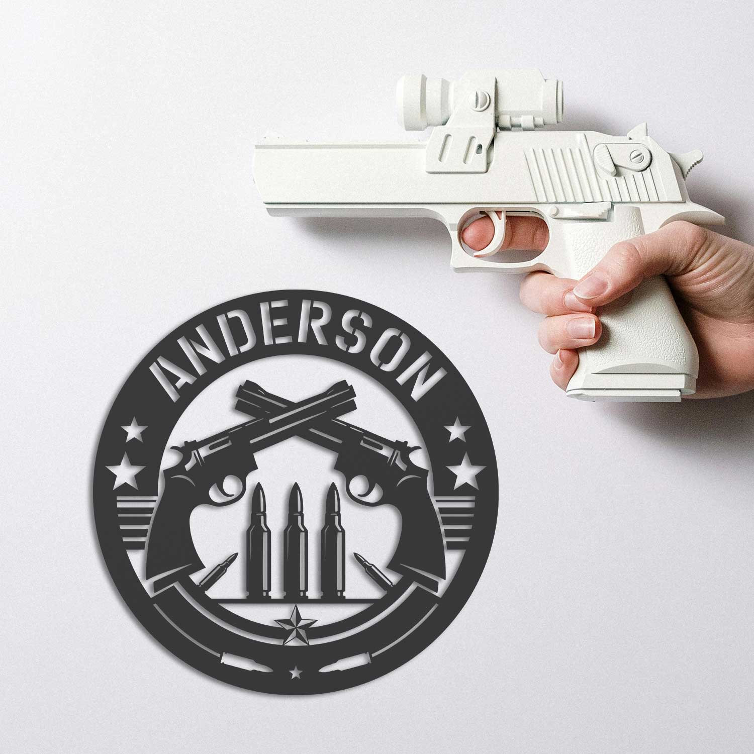 Personalizado Armería Metal Signo Arte Pistola Y Cosas De