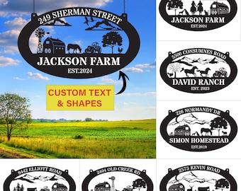 Custom Your Metal Farm Sign, Design Your Own Farm Sign, Farmhouse Metal Sign, Farmhouse Decor, Ranch Sign, Farm Gate Sign, Farmer Gift