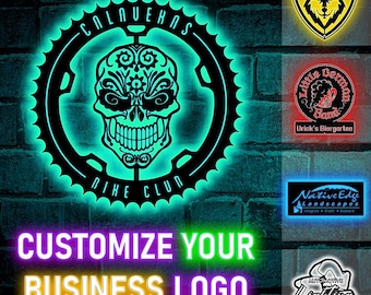 Kundenspezifisches Geschäftslogo LED-Metallschild, Metall-Business-Zeichen, Firmenlogo-Schild, Schaufensterschild, Werbegeschenk, Büro- oder Ladendekor