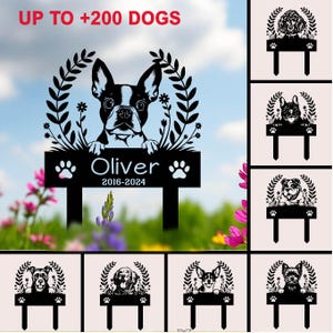 Personalized Dog Loss Stake, Dog Memorial Sign, Dog Memorial Garden Stake, Pet Loss Garden Sign, All Dog Breed Memorial Sign