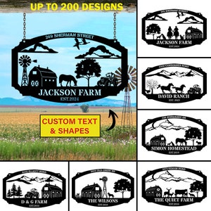 Personalized Your Metal Farm Sign, Design Your Own Farm Sign, Farmhouse Metal Sign, Farmhouse Decor, Ranch Sign, Farm Gate Sign, Farmer Gift