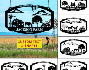 Personalized Your Metal Farm Sign, Design Your Own Farm Sign, Farmhouse Metal Sign, Farmhouse Decor, Ranch Sign, Farm Gate Sign, Farmer Gift