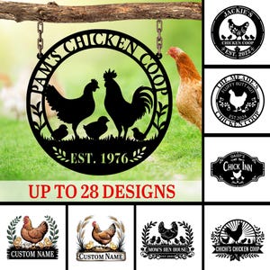 Custom Hen House Coop Sign, Chicken Coop Metal Sign, Our Little Coop Sign, Chicken Farm Sign, Chicken Coop Sign, Gift for Mom/Grandma