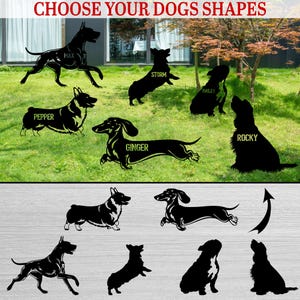 Custom Dog Memorial Garden Stake, Personalized Pet Grave Marker, All Dog Breeds Available, Dog Garden Stake, Dog Loss Gift
