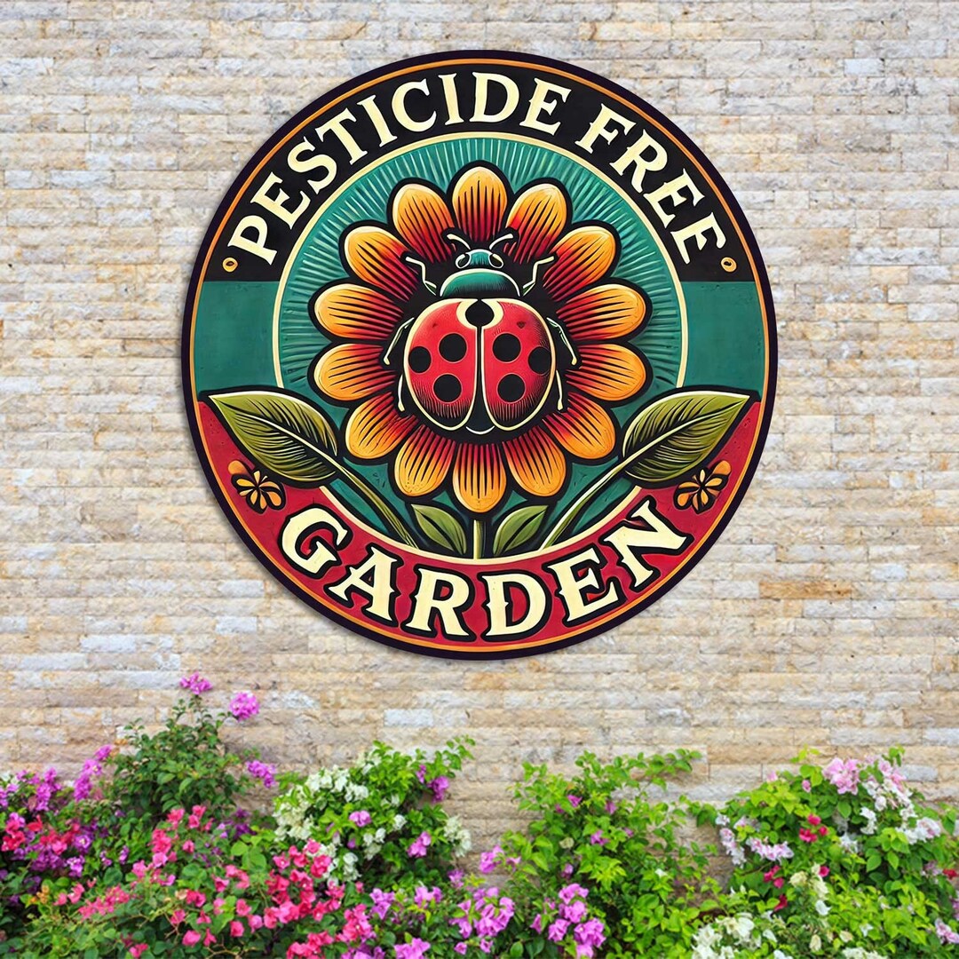Custom Colorful Ladybug Metal Sign, Ladybug Garden Sign, Ladybug Sign ...