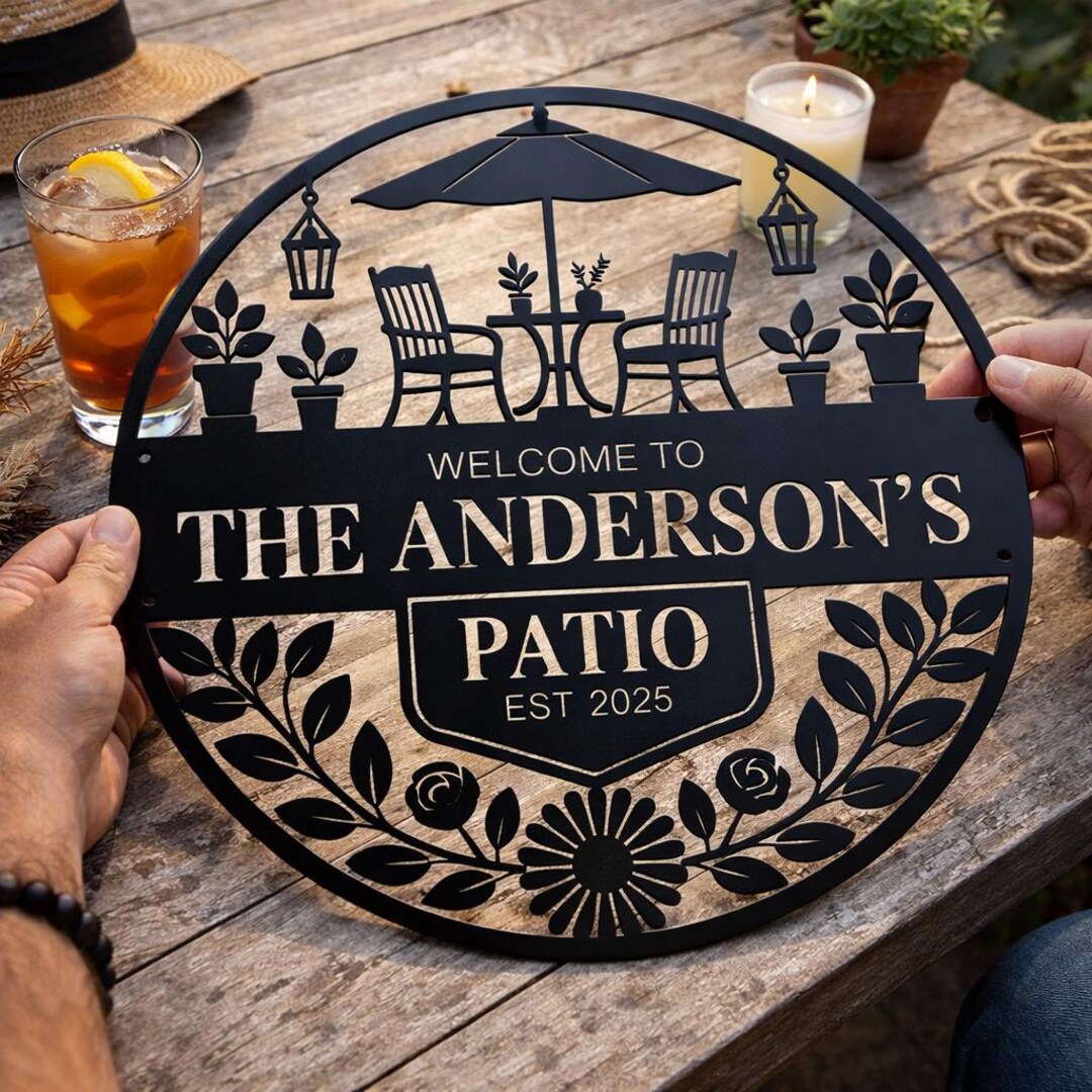Personalized Backyard Patio Sign: Custom Outdoor Patio Home Decor - Etsy
