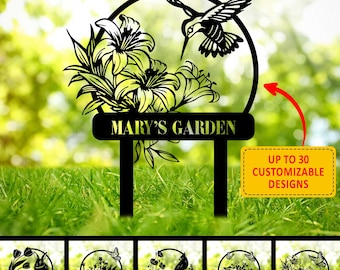 Personalized Your Own Garden Sign, Garden Metal Sign, Garden Stake, Gardener Gift, Garden Decor, Yard Art, Gift for Mom/ Grandma