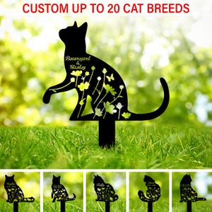 Custom Cat Grave Marker, Every Cat Breeds Sign, Pet Memorial Sign, Cat Remembrance Gift, Cat Memorial Garden Sign, Cat Loss Gift