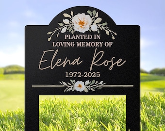 Custom Memorial Tree Plaque, Tree Sign With Stake, Metal Memorial Marker, Dad Mom Loss, Sympathy Sign, Remembrance Plaque