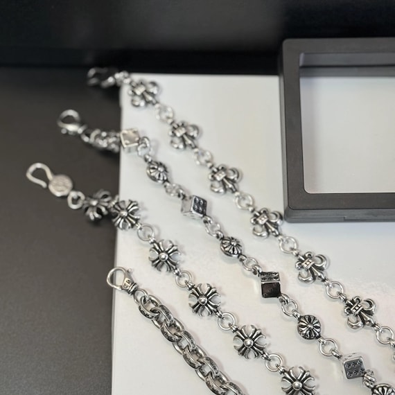 Vintage Gothic Silver Cross Bracelet: Y2K Punk Jewelry - Etsy
