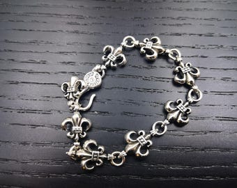 925 Sterling Silver Gothic Cross Bracelet – Y2K Punk Grunge