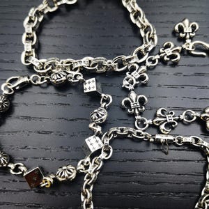 Vintage Gothic Silver Cross Bracelet - Y2K Punk Grunge Jewelry for Men & Women - Unique Christmas or Birthday Gift Idea