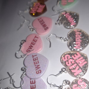 Love heart handmade earrings