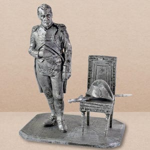 Napoleon Tuileries Palace Miniature -  Metal Sculpture 54mm Figurine, 1799 Historical miniature 1:32 scale Napoleon Art