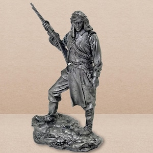 Apache Metal Sculpture Wild West  - 54mm Miniature Figurine 1/32 Scale Tin Toy Soldiers Historical Miniature Soldiers