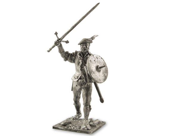 最終値下げ★展示品★希少★SpeaR Claymore-Paychedelic★ Scottish Claymore Warrior Metal Sculpture - 17th Century Figurine