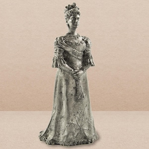 Miniatura da collezione della regina francese dei tre moschettieri, soldatino di latta da 54 mm, mini figurina in scala 1/32, statuetta storica