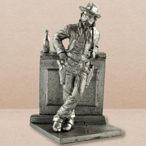 Buffalo Bill Cowboy Sculpture - US Army 54mm Miniature Tin Soldier Collection 1/32 Scale Tin Toy Soldiers Historical Miniature Soldiers