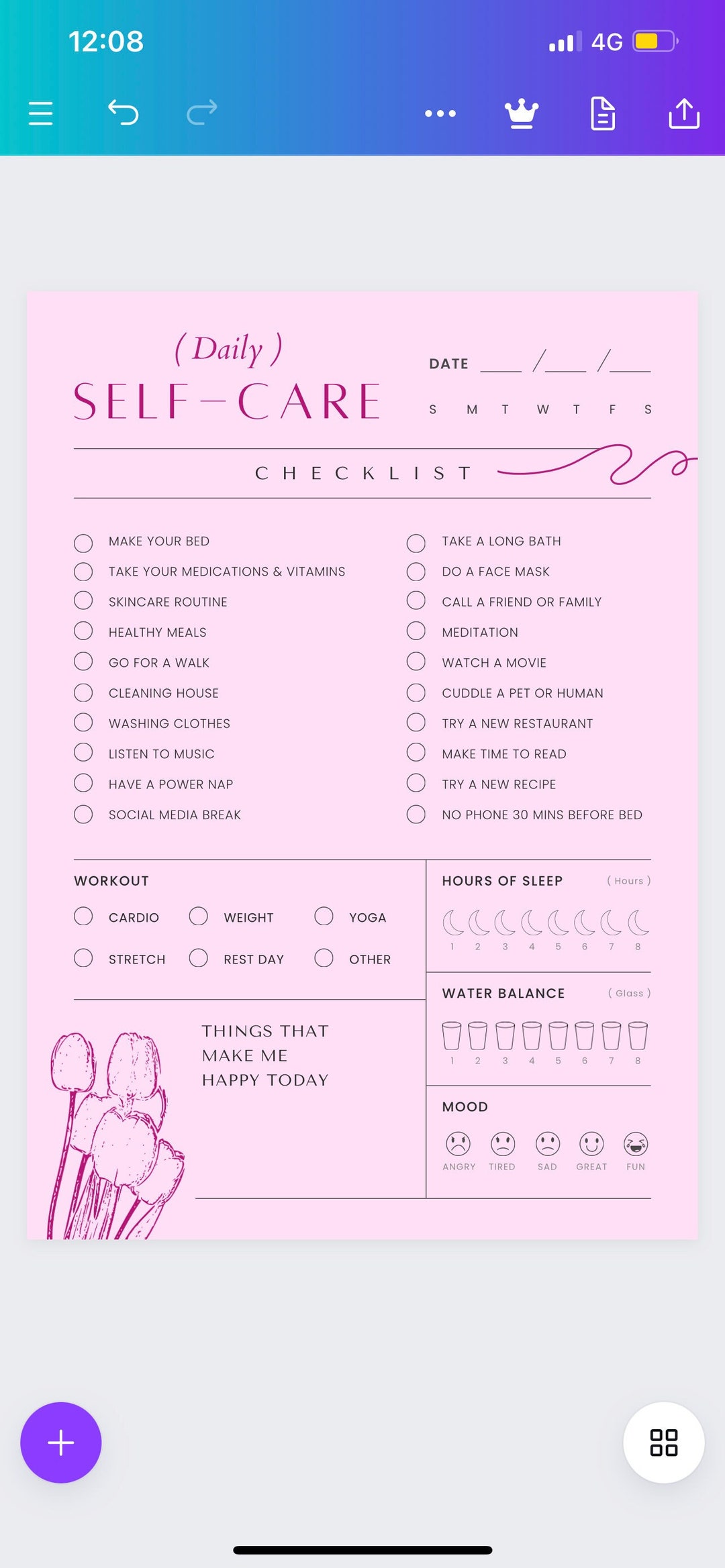 Self Care Planner - Etsy