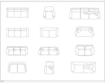 Sofas DWG Section Drawings