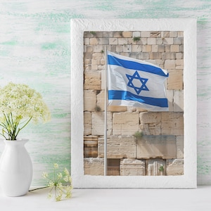 Israel Flag Wall Art | Israel Wall Art | Israel Print | Israel Flag | Israel Flag Poster | Flagge Israel | Flag Support Israel | TikvaPrints
