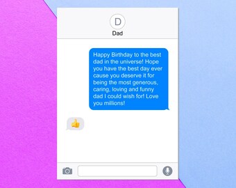 A Birthday Message To Dad Greetings Card Greetings Card
