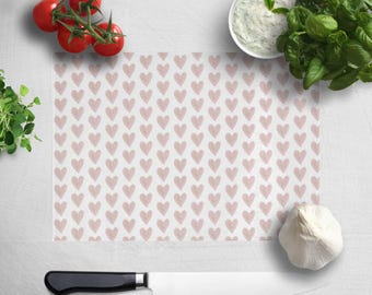 Pink Hearts Chopping Board