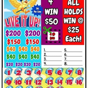 Live it Up Bingo Cashboard 760/Prof