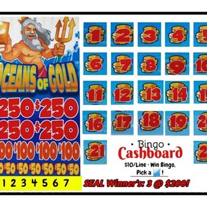 Caja del bingo Oceans Of Gold GANANCIA: 1000