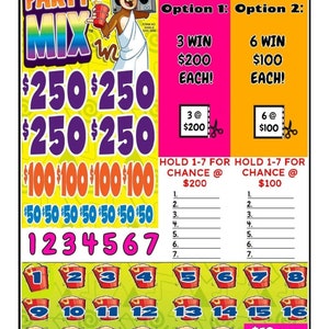 Party Mix Bingo Cashboard PROFIT : 950
