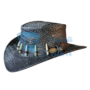 Bushman Style Crocodile Leather Outback Hat