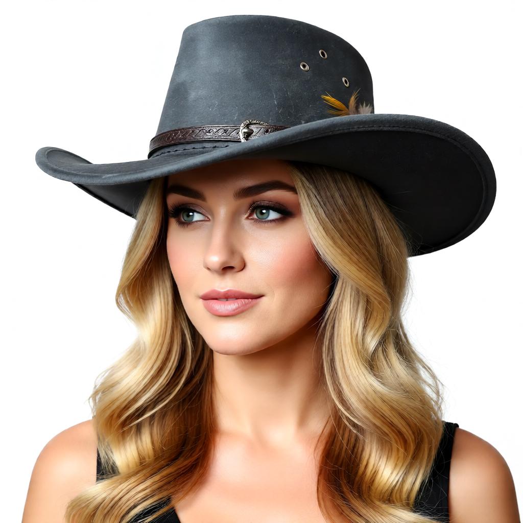 Rustic Outback Vintage Style Rustic Ranch Western Outback Waxed Leather Hat - Etsy