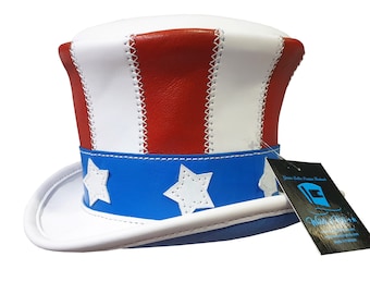 Uncle Sam Leather Top Hat