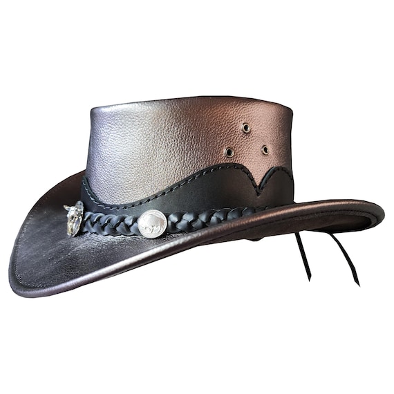 Stylish Black Western Cowboy Hat with Silver Accent 1pc western cowboy hat shiny accent vintage fashion - Temu  main image 2