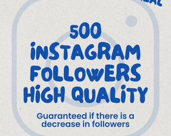 500 abonnés Instagram de haute qualité