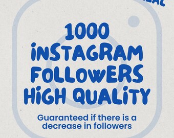 1000 Instagram-Follower hohe Qualität